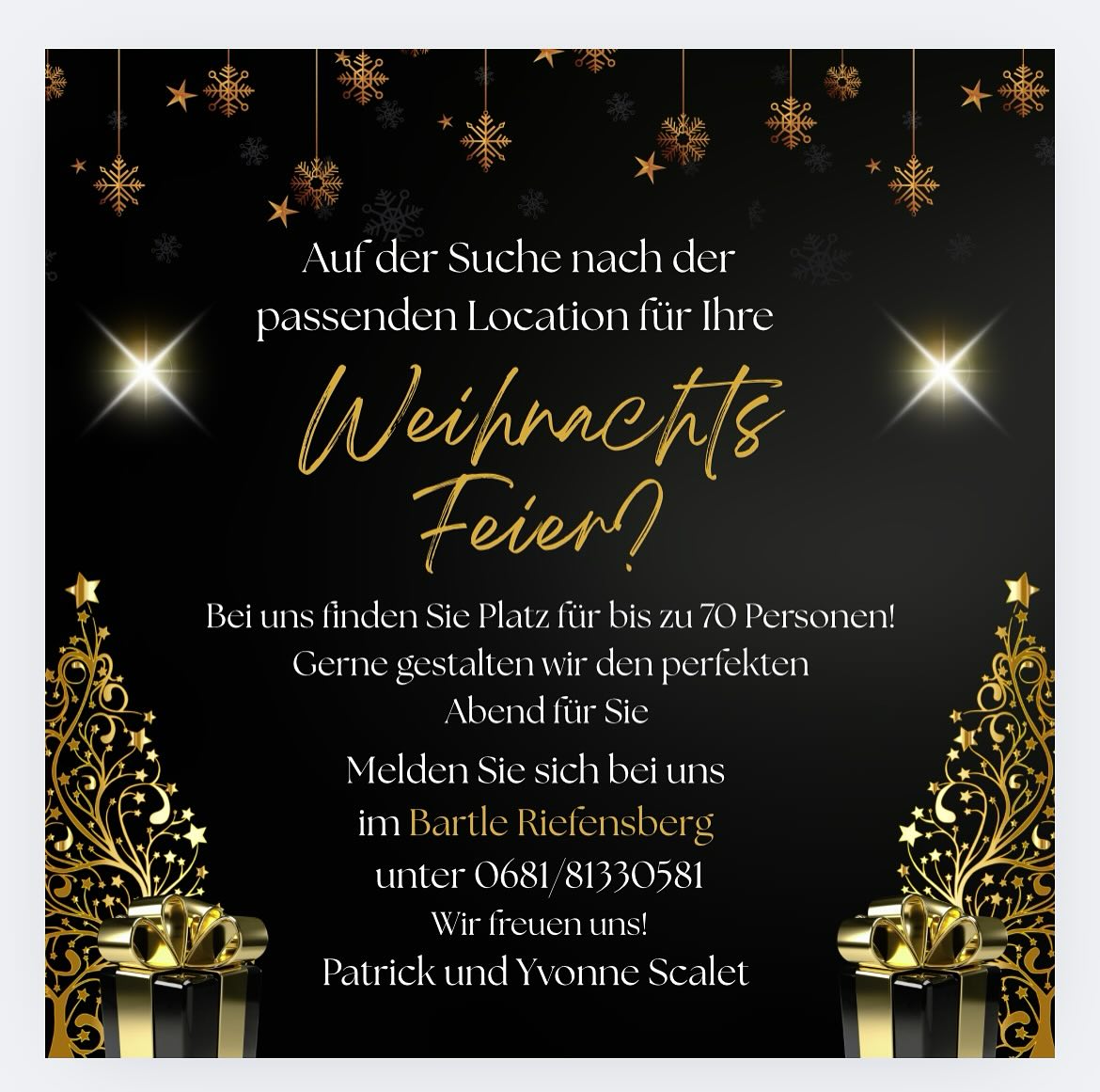 Gerne unterstützen wir Sie bei der Planung für Ihre Weihnachtsfeier 🤗 #weihnachtsfeier #gutesessen #bartleriefensberg