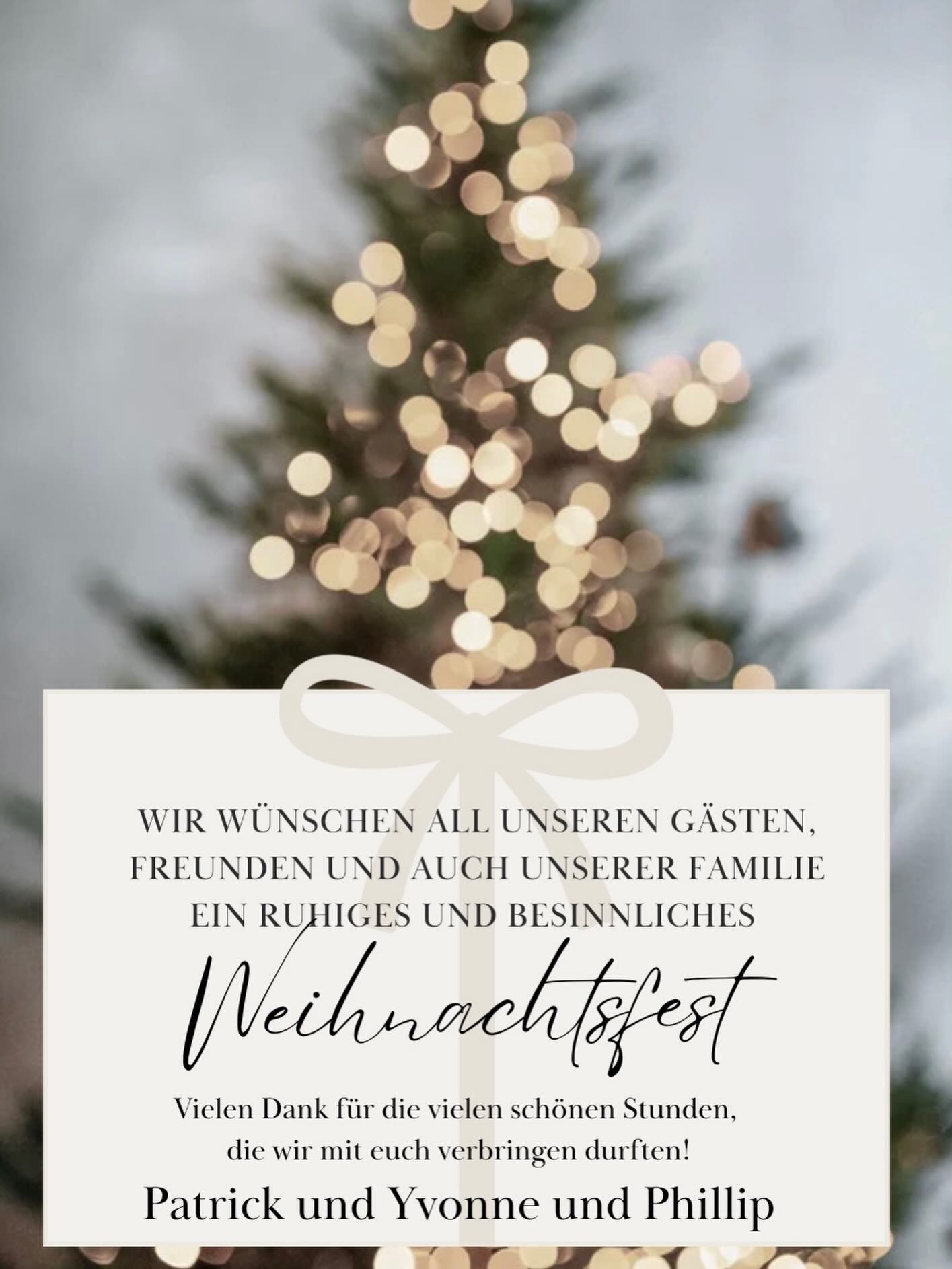 Genießt die Zeit im Kreise eurer Lieben 🎄🫶🏻