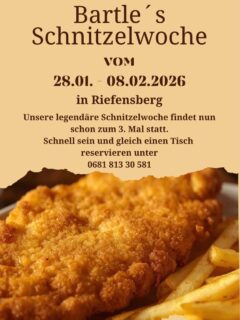 Kaum ist die Knödelwoche vorbei gehts auch schon wieder weiter 🤗 unsere legendäre Schnitzelwoche findet nun schon zum 3. Mal statt… Lust auf eine feine Schnitzelplatte? Dann reservier gleich einen Tisch bei uns 🤩 wir freuen uns auf euch 😍